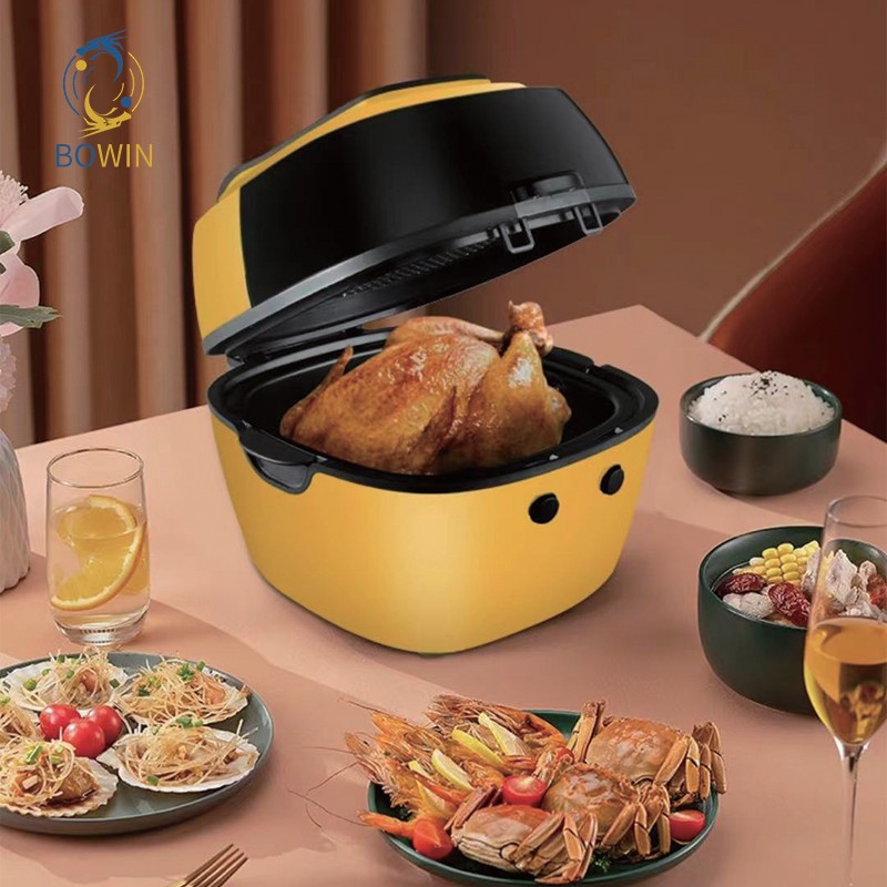 Air-fryer HF-01YE    6L new design Digital touch screen electric Air Fryer Without Oil with paddle and perspective window  Function Non-Stick Cooking Surface · Warranty 1 Year · Application Household
