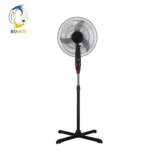 Electric Mechanical 16 Inch Stand Fan With X Cross Base Cheap Home Standing Fan