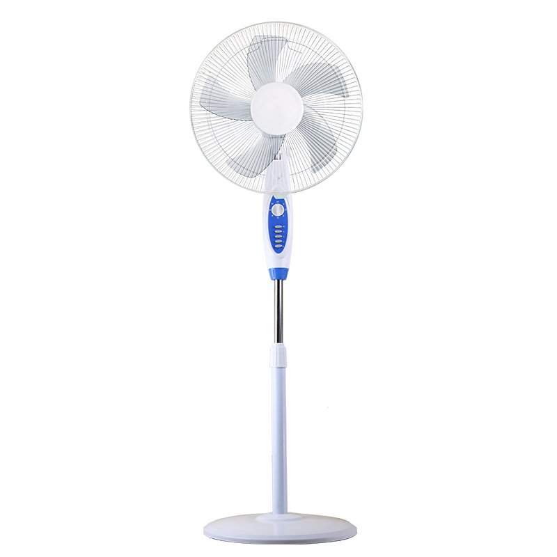 Electric Fan Supplier 5 AS Blade 16 Inch Indoor Electric Stand Fan Plastic 18 Inch Floor Standing Fan Heavy Pedestal Wit