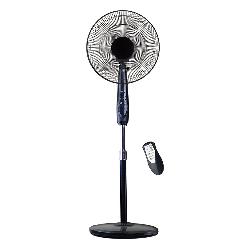 Wholesale Strong Body Black Elegant 16 Inch Electric Stand Fan With Remote Control Oscillating Floor Standing Pedestal F