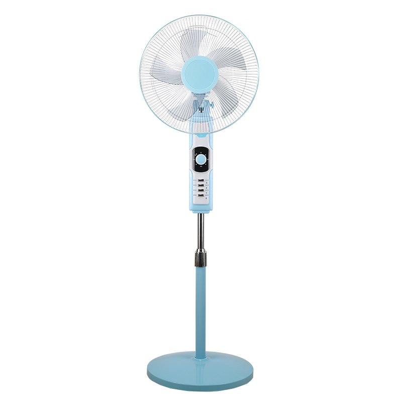 Home Indoor Cool Wind Standing Fan 16 Inch Plastic Blue 18 Inch Electric Stand Fan With Strong Pedestal