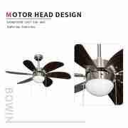 30'' 6 Wooden Blades With One Lamp Decorative Ceiling Fan CF-30-6CL2