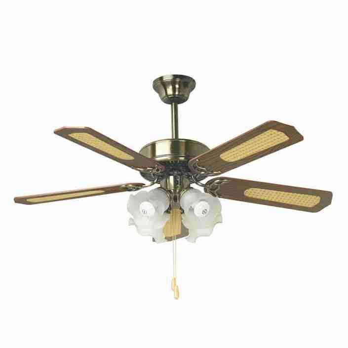 42'' Ceiling Fan With Lamp Decorative Ceiling Fan CF-42-5C4L
