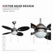 42'' Dark Black Color And 4 Blades Decorative Ceiling Fan CF-42-4CL(CN)2
