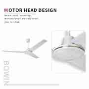 56'' White Color Industrial Ceiling Fan With Gold Color Ceiling Fan CF-56DW1