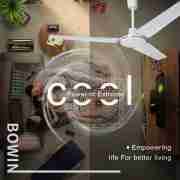 56'' White Color Industrial Ceiling Fan With Gold Color Ceiling Fan CF-56DW3