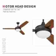 3 blades with one lamp Decorative Ceiling Fan DQ52-3B1LBR 1