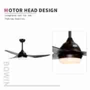 3 wooden blades with one lamp Decorative Ceiling Fan DQL52-1831LS