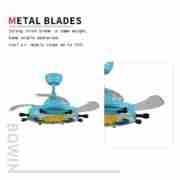 36'' 3 blades with one lamp Decorative Ceiling Fan DQL36-4711BL