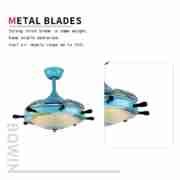 36'' 3 blades with one lamp Decorative Ceiling Fan DQL36-4712BL