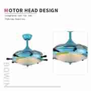 36'' 3 blades with one lamp Decorative Ceiling Fan DQL36-4712BL Motor