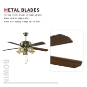 4 blades with 4 lamp Decorative Ceiling Fan HgJ56-1503 Metal