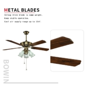 4 blades with 5 lamp Decorative Ceiling Fan HgJ56-1506 Metal