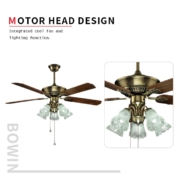 4 blades with 5 lamp Decorative Ceiling Fan HgJ56-1506 Motor