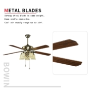 4 blades with 5 lamp Decorative Ceiling Fan HgJ56-1508 Metal