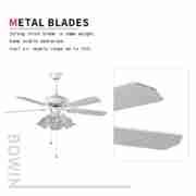 4 blades with 5 lamps white color Decorative Ceiling Fan HgJ52-1511 Metal