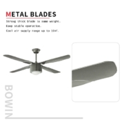4 blades with one lamp Decorative Ceiling Fan HgJ52-2009 Metal