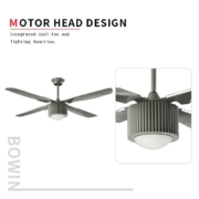 4 blades with one lamp Decorative Ceiling Fan HgJ52-2009 Motor