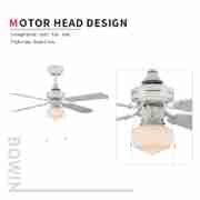 42'' ceiling fan with lamp Decorative Ceiling Fan DQL4B1L(White color)
