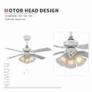 42'' dark black color and 4 blades Decorative Ceiling Fan DQL42-4B3L