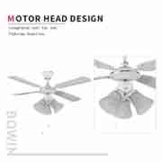 42'' dark black color and 4 blades Decorative Ceiling Fan DQL42-4C3L