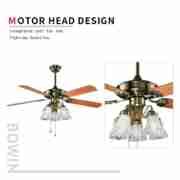 5 blades with 3 lamps Decorative Ceiling Fan HgJ52-1507 Motor