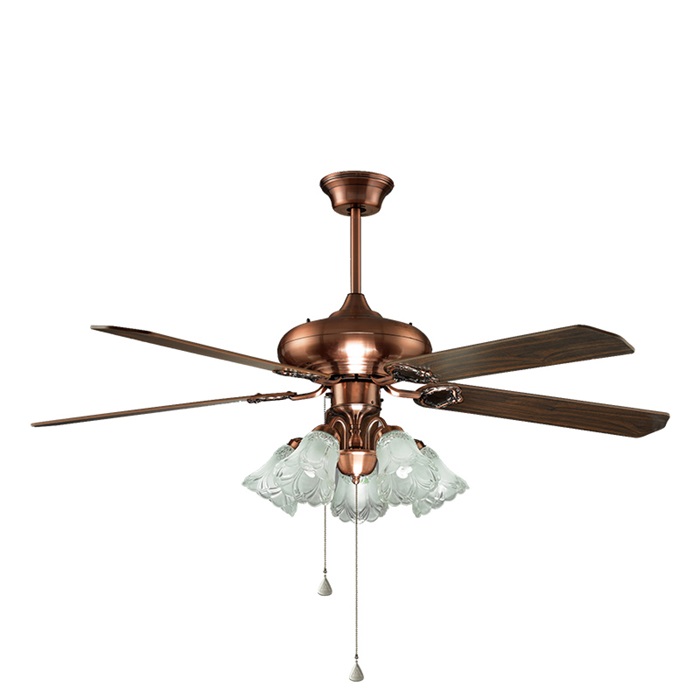 5 blades with 5 lamp Decorative Ceiling Fan wooden color HgJ56-1504