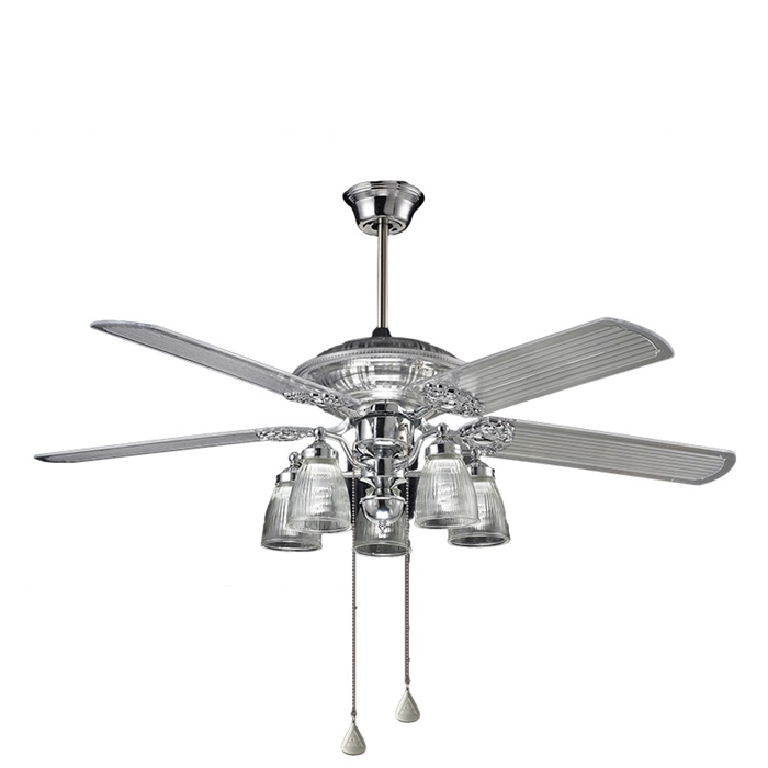 5 sliver color blades with one lamp Decorative Ceiling Fan HgJ52-1505