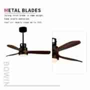 Wooden color 3 blades Decorative Ceiling Fan DQL48-3321BK
