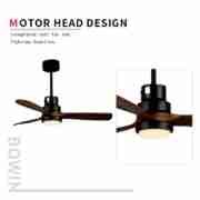 Wooden color 3 blades Decorative Ceiling Fan DQL48-3321BK Motor